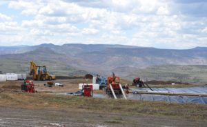 Oil and Gas produced water waste pit, Whitewater, Mesa County